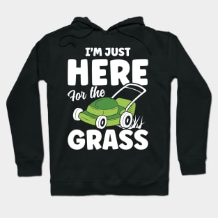 I'm Just Here for the Grass - Lawn Mower Hoodie